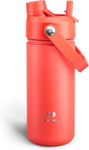 Insulated Water Bottle with Straw Stainless Steel Water Bottle, Leak-Proof, BPA-Free, Double Wall Vacuum Keeps Cold for 24 Hours for Sports, Travel, School (18 oz, Tawny Orange) by CozyNest Decor