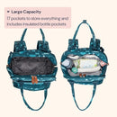 BabbleRoo Diaper Bag Backpack - Baby Essentials, Travel Essentials Baby Bag with Changing Pad, Stroller Straps & Pacifier Case - Unisex, Dino by TinyTreasures Baby Boutique