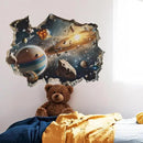 Quanhaigou 3D Galaxy Outer Space Wall Decals Stickers Wall Murals Wallpaper Decor for Home Floor Living Room (Universe Planet) by CozyNest Decor