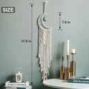 MOONFLY Dream Catcher with Handmade Moon Star Design Woven Cotton Dream Catchers Boho Macrame Wall Hanging Home Decoration Ornament Craft Gift (White Moon) by CozyNest Decor