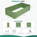 Galvanized Raised Garden Bed - 4x2x1ft Metal Garden Planter Box Outdoor | Steel Raised Bed Kit with Bracing Rods, Gloves for Gardening Vegetables Fruits and Flowers (Oliver Green) by GreenHaven Gardens