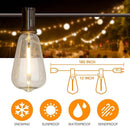 Vanthylit Outdoor String Lights, 15 FT Patio String Lights with LED Filament Bulb Waterproof Lights Retro Vintage Edison Bulbs for Backyard Patio Bistro Party Garden Connectable by GreenHaven Gardens