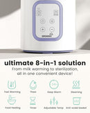 GROWNSY Bottle Warmer, 8-in-1 Fast Baby Bottle Warmer for Breastmilk or Formula, Smart Temperature Control and Automatic Shut-Off Milk Warmer, Baby Essentials for Newborn- Purple by TinyTreasures Baby Boutique