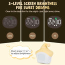 Star Alarm Clock with Night Light for Kids with Sleep Training and Sound Machine, Rechargeable Silicone Lamp OK to Wake Clock，Cute Animal Tabletop Lamp, Perfect Sleep Companion for Boys Girls, Yellow by TinyTreasures Baby Boutique
