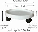 2 Pack of 11 Inch Heavy Duty Plant Caddy with Wheels,Rolling Plant Stand Pot Trolley,Wheeled Planter Saucer Tray,Potted Flower Mover Dolly with Casters Round Coaster for Indoor Outdoor by GreenHaven Gardens