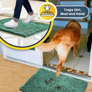 Muddy Mat® 4-Piece Seafoam Green Medium 30"X19" AS-SEEN-ON-TV Highly Absorbent Microfiber Door Mat, Bath Mat and Pet Rug, Non Slip Thick Washable, Soft Chenille for Kitchen Bedroom Indoor and Outdoor by CozyNest Decor