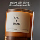 SALT & STONE Scented Candle for Women & Men | Hand-Poured, Aromatic & Fragrant | Coconut & Soy Blend Wax | 100% Cotton Wick | Long-Lasting 50 Hour Burn Time (8.5 oz) (Saffron & Cedar) by CozyNest Decor
