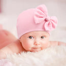 BQUBO Newborn Baby Hats Mittens Set Hospital Hat Beanie Infant Bow Hats Baby Gloves No Scratch Mittens for 0-6 Months by TinyTreasures Baby Boutique