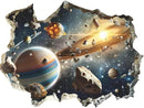 Quanhaigou 3D Galaxy Outer Space Wall Decals Stickers Wall Murals Wallpaper Decor for Home Floor Living Room (Universe Planet) by CozyNest Decor