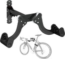 YORKING Bike Wall Mount, Horizontal Wall Mount Hanger Holds Up to 55Lbs Bike Indoor Storage Rack Hook with 5 Adjustable Levels, Extends to Fit 32.6" Handlebars for 1 Bicycle in Home Garage – Black by GreenHaven Gardens