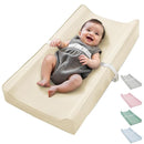Vegan Leather Waterproof Baby Changing Pad - Wipeable, Extra Thick & Portable & Non-Slip Diaper Mat for Dresser, Crib, Travel | Soft & Safe (White) by TinyTreasures Baby Boutique
