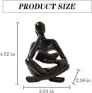 Bookshelf Decor Thinker Statue - Abstract Style Thinker Sculptures Modern Aesthetic Figurine Decoration Statues for Home Decor-Zuo Si-Black by CozyNest Decor