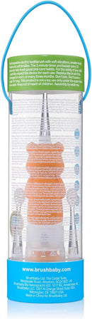 brush-baby WildOnes™ Rechargeable Kids Electric Toothbrush – Toby Tiger | Flashing Lights, 2-Min Timer, Waterproof, 3 Brush Heads | Toddler & Child Toothbrush Ages 0-10 | Soft Bristles by TinyTreasures Baby Boutique