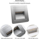 4Pcs 1.5W LED Step Light, Warm White 3000K Recessed Wall Spotlight for Staircase, Kitchen, Bedroom, Living Room, Cabinet, 110V Silver by GreenHaven Gardens