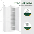Letaya White Storage Cabinet with Adjustable Shelves-Metal Home Kitchen Pantry Cabinets with Doors,Organization Locker for Cupboard/Bedroom/Dining/Living/Bathroom/Office/Garage Room by CozyNest Decor