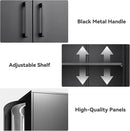 Metal Wall Cabinet,Garage Wall Cabinetwith Handle,Lockable Storage Cabinets Wall Mounted with 2 Doors,Locking Cabinet with Shelves for Basement,Living Home,Black by CozyNest Decor