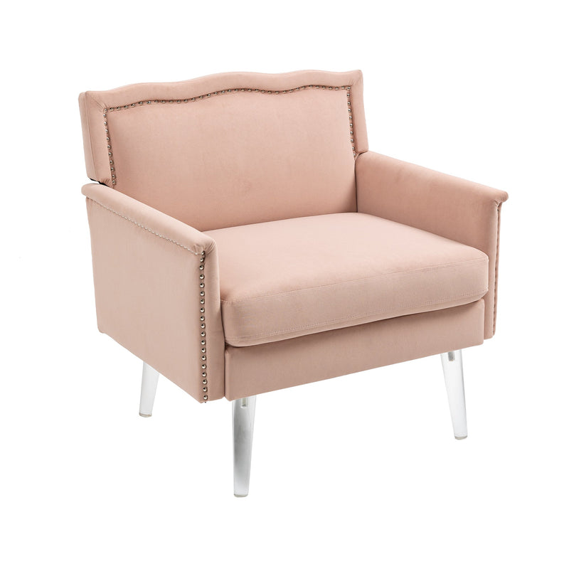 Accent Chair, Living Room Chair / leisure single sofa with acrylic feet