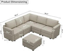 Belffin Modular Sectional Sofa with Storage Seats Velvet L Shaped Corner Couch Convertible Sectional Sofa with Chaise (Grey, L Shape-1)… by CozyNest Decor