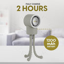 Portable Mini Travel Stroller Fan - Battery Operated, Clip On, Small, Handheld, Rotating, Rechargeable, Personal Fan with Flexible Tripod, 3 Speeds for Baby Crib, Bed Car, Seat Treadmill by TinyTreasures Baby Boutique