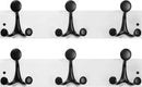 SKOLOO 17-Inch White Wood Coat Rack Wall Mount with 3 Triple Hooks - Ideal for Family Entrances, Classrooms, and Pet Supplies Storage - Perfect Coat Hooks for Wall, Pack of 2 by CozyNest Decor