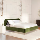 Roman - Curved Headboard Upholstered Platform Bed by Unique Piece Furniture