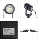 APONUO Metal Solar Spot Lights Outdoor with 9.8ft Cable Solar Powered Landscape Lighting Low Voltage IP65 Waterproof Auto On/Off for Outside Garden Yard Landscape Pathway Garage-Cool White(2-in-1) by GreenHaven Gardens