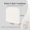 Outdoor Chair Cushions Set of 2, Waterproof Foam Patio Seat Cushions with Ties for Garden Sofa & Dining Furniture, 3-Year Color Fastness, 16x17x2 Inch, Beige by GreenHaven Gardens