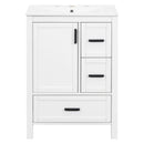 Bathroom Vanity With Sink, Soft-Close Doors, Double-Layer Shelf And 3 Drawers