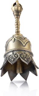 Super Loud Brass Hand Call Bell for Ringing at Wedding, Lotus Hand Bells for Seniors Bedside, Teacher Classroom Bell Dinner Bell Tibetan Bells Meditation Bell, Gift for Bedridden Mom(Bronze) by TinyTreasures Baby Boutique