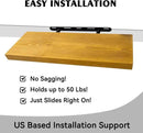 BGMG Wood Floating Shelves for Wall 16 inch Set of 2, Rustic Wooden Wall Mount Shelves for Living Room Bedroom Kitchen Farmhouse-16x6.7x1.25 inch- Gold Oak by CozyNest Decor