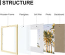 Vittanly 12x12 Picture Frames Set of 9, Shatter Resistant Plexiglass, Display 8x8 Pictures with Mat or 12x12 without Mat, Photo Frames for Wall Mount, Engineered Wood, OAK by CozyNest Decor