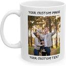 Personalized Coffee Cup with Photo, Logo or Text - Custom Both Sides Printed Mug for Him & Her - Unique Customized Gifts with Names - White by TinyTreasures Baby Boutique