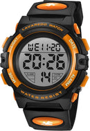 Kids Watch,Boys Watch for 3-15 Year Old Boys,Digital Sport Outdoor Multifunctional Chronograph LED 50 M Waterproof Alarm Calendar Analog Watch for Children with Silicone Band,Kids Gift by TinyTreasures Baby Boutique