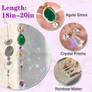 Sun Catcher, 6 pcs Sun Catchers with Crystals Prism Agate Slices Bulk Outdoor Garden Indoor Hanging Decor for Home Car Window Christmas Party Wedding Gift by GreenHaven Gardens