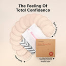 14-Pack Organic Nursing Pads - Washable Breast Pads for Breastfeeding, Nursing Bra Nipple Pads for Breastfeeding, Pumping Bra Reusable Breast Pad, Maternity Breastfeeding Bra Pad (Bare Beige, L 4.8") by TinyTreasures Baby Boutique