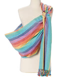 Hip Baby Wrap - 100% Soft Cotton Baby Sling Wrap - Baby Hip Carrier - Nursing Wraps for Breastfeeding, Baby Carrier Sling - Newborn to Toddler Baby Carrying Wrap, Supports 8-35 lbs - Summer Rainbow by TinyTreasures Baby Boutique