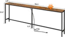 SUPERJARE 78.7 Inch Console Table with Outlet, Sofa Table with Charging Station, Narrow Hallway Entryway Table, Behind Couch Table, for Living Room, Rustic Brown by CozyNest Decor