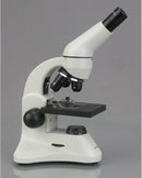 AmScope M120C-2L-PB10-E5 Digital Microscope, WF10x and WF25x Eyepieces, 40x-1000x Magnification, Brightfield, Upper and Lower LED Illumination, Plain Stage, Includes Blank and Prepared Slides, 5MP Camera and Software by TinyTreasures Baby Boutique