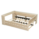 Upholstered Platform Bed With Storage Shelves, Desk, Charging Station And Trundle by HouseOfZazla