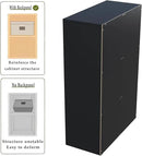 6-Cube Storage Shelf Bookcase - Wooden 3-Tier Floor Standing Open Bookshelf for Home and Office, Display Cabinet, Black by CozyNest Decor