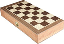 Amerous Chess Set, 12"x12" Folding Wooden Standard Travel International Chess Board Game Set with Magnetic Crafted Pieces For 2 Players by TinyTreasures Baby Boutique