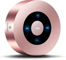 XLEADER Mini Bluetooth Speaker (Travel Case Provided) HD Sound&Rich Bass, Touch Design, 12-15H Playtime, Support Aux Input, Micro SD, Mic, for iPhone Laptop Shower Office, Ideal Gifts, Pink Rose Gold by TinyTreasures Baby Boutique