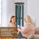 Sympathy Wind Chimes Outdoor Deep Tone,36Inch Melody Wind Chimes Large with 6 Heavy Tubes Tuned Bass Tone,Memorial Windchimes Personalized for Mother Father,Garden Decor Chime,Forest Green by CozyNest Decor