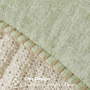 MIULEE Pack of 2 Couch Throw Pillow Covers 20x20 Inch Light Green Farmhouse Decorative Pillow Covers with Stitched Edge Soft Chenille Solid Dyed Spring Pillow Covers for Sofa Bed Living Room by CozyNest Decor