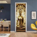 3D Door Stickers Murals - Buddha Statue - Peel & Stick Wallpaper - Self-Adhesive Decals - Removable PVC Waterproof Door Poster - 37.4" x 84.6" for Bedroom & Living Room by GreenHaven Gardens