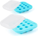 Silicone Milk Freezer Tray - Perfect Storage Container Silicone Baby Food Freezer Tray Mold With Lid for Bone Broth, Purees Baby Food and Purees Color Aqua Blue by TinyTreasures Baby Boutique