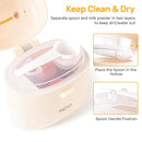 NCVI Formula Dispenser On the Go, Portable Baby Travel Milk Powder Formula Container Holder to Go with Scoop Suitable for Diaper Bag Backpack, Ready to Brew Milk Newborn Infant (White Sheep) by TinyTreasures Baby Boutique
