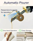 getstar 18 oz Olive Oil Dispenser Bottle for Kitchen, Ceramic Oil Bottle with Automatic Stainless Steel Pourer (Golden Pourer) by CozyNest Decor