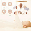 Baby Mobile for Crib, Baby Crib Mobile for Boys Girls, Baby Mobile for Bassinet, Boho Nursery Mobile, Nursery Decor Theme for Infant Bedroom Hanging, Gender Neutral Baby Gift (Hot Air Balloon) by CozyNest Decor