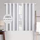 MIULEE Linen Texture Full Blackout Curtain for Living Room Darkening,Thermal Insulated Grommet Curtain for Bedroom,Room Darkening Curtains for Kitchen,52x54 Inch Length 2 Panels Grayish White by TinyTreasures Baby Boutique